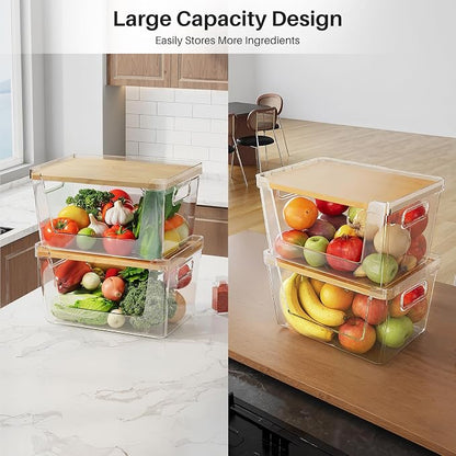 2 Set Pantry Organizer and Stackable Storage Kitchen, Sturdy and Durable - Image 5