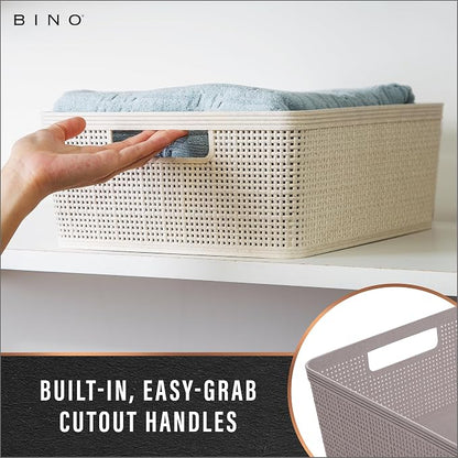 BINO | Woven Plastic Basket | Small, Space - Image 4