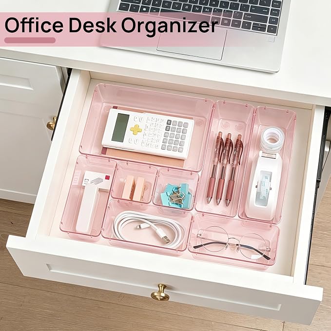 Vtopmart 25 PCS Plastic Drawer Organizers Set, 4-Size Versatile Bathroom and - Image 6