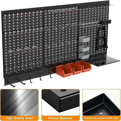 TORACK Metal Pegboard Wall Organizer System - Image 5