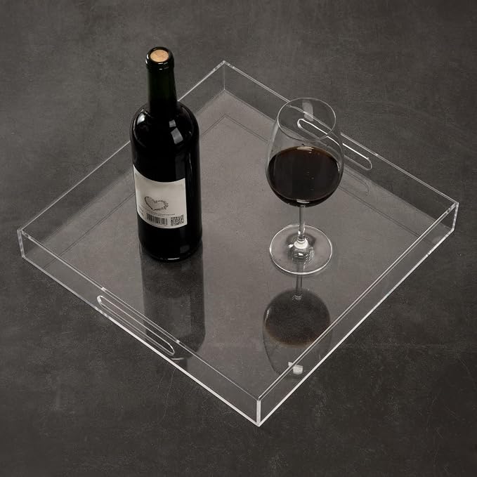 Clear Sturdy Acrylic Serving Tray - Image 5