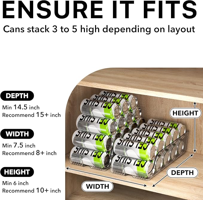 Simple Houseware Tall Skinny Can Organizer and Dispenser - Image 4