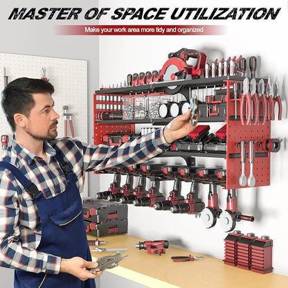 Power Tool Organizer Wall Mount, Cordless Drill Hanger Storage Rack 8 Drill - Image 6