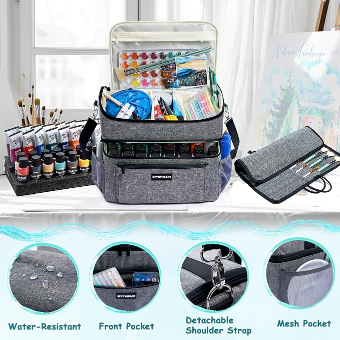 Acrylic Paint Organizer Bag - Image 5