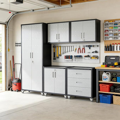 Garage Cabinet System | Heavy Duty Steel All-in-One Modular Garage Cabinet Set - Image 9