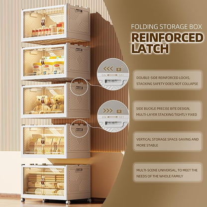 520 QT / 130 Gal Stackable Collapsible Storage Bins - Image 4
