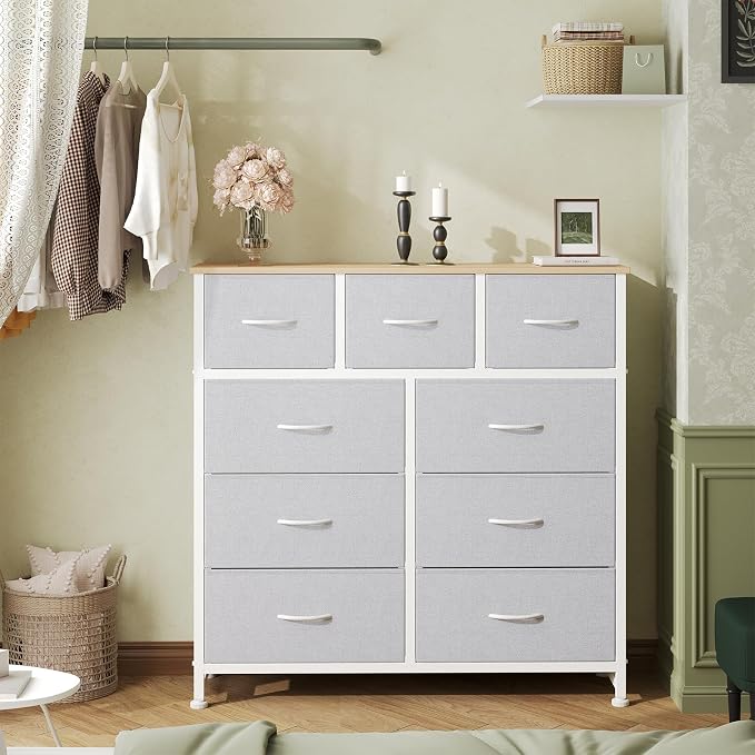 OLIXIS 9 Drawer Tall Dresser for Bedroom, Closet Organizers and Storage | - Image 2