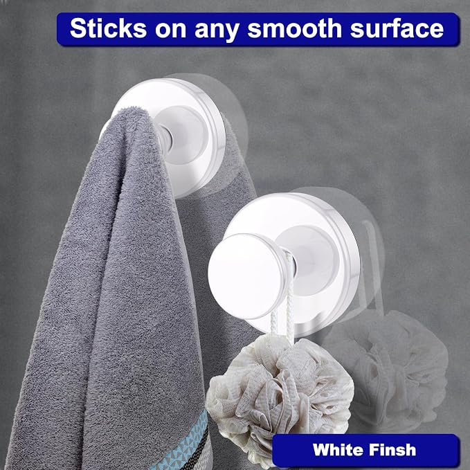 Bntuk Suction Cup Hooks for Shower, Removable Towel Hooks for Bathroom Window - Image 6