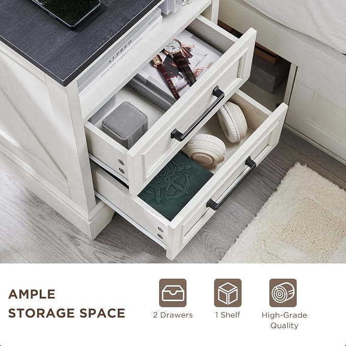 ACCOHOHO 18" Farmhouse Nightstand - Image 6