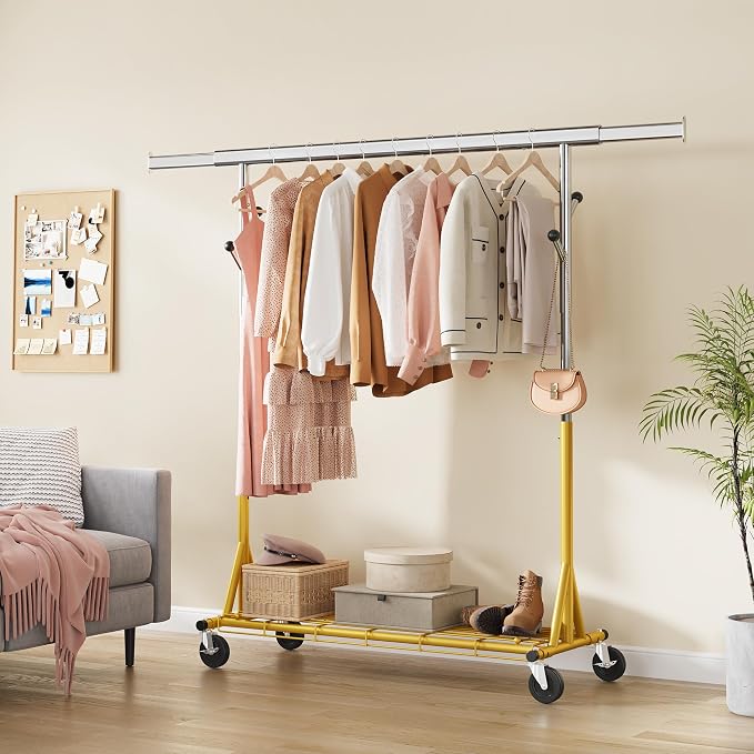 Rolling Clothes Rack Load 530lbs, Heavy Duty Garment Rack - Image 8