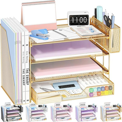 OPNICE Desk Organizer, 4-Tier Desktop File Organizer by OPNICE