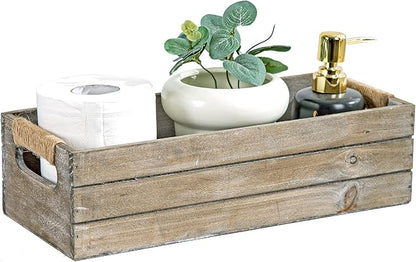 TIMRIS Rustic Wooden Toilet Paper Holder, Farmhouse Bathroom Decor, Toilet Tank by TIMRIS