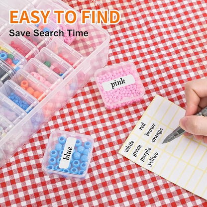 Bead Organizer Box, Craft Storage Box Features Hinged Lid and Labels, Mini Boxes - Image 4
