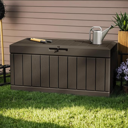 Greesum 82 Gallon Resin Deck Box All Weather Large Outdoor Storage - Image 4
