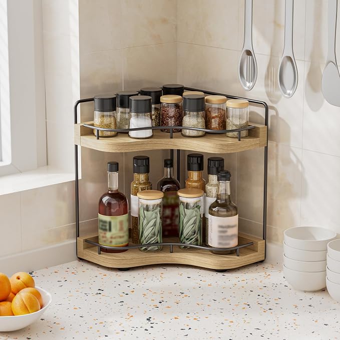 2-Tier Corner Bathroom Counter Organizer - Image 6
