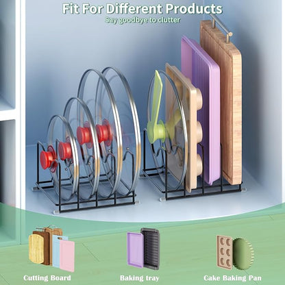 Pot Lid Organizer Rack, 1.6in Wide Cutting Board Organizer - Image 5