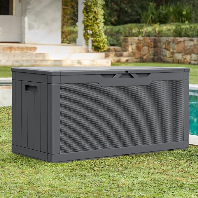 Greesum 100 Gallon Resin Patio Storage Box - Image 3