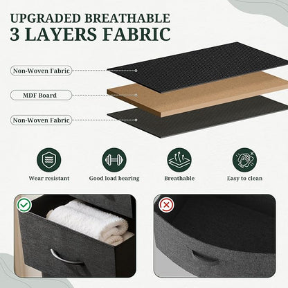 4 Drawers Dresser for Bedroom Fabric Storage Tower - Image 6