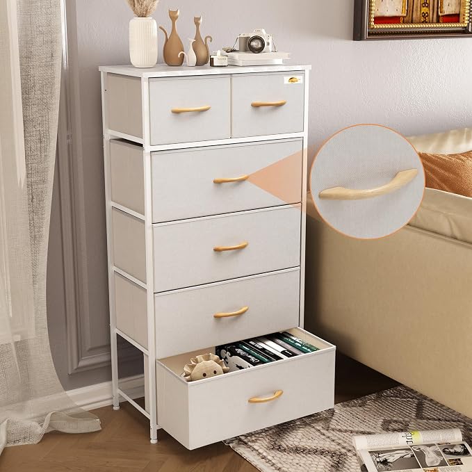 Tall Dresser for Bedroom, Fabric Storage Tower - Image 4