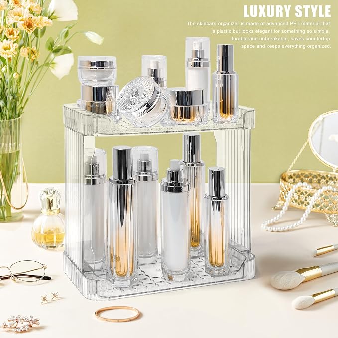 Bathroom Counter Organizer Cosmetics Skincare Organizers Skincare Makeup - Image 5