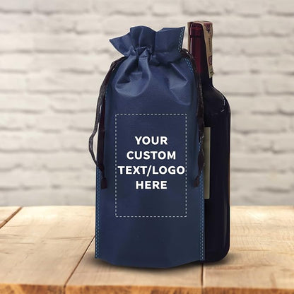 DISCOUNT PROMOS Non-Woven Vineyard Two Bottle Wine Bags - Image 7