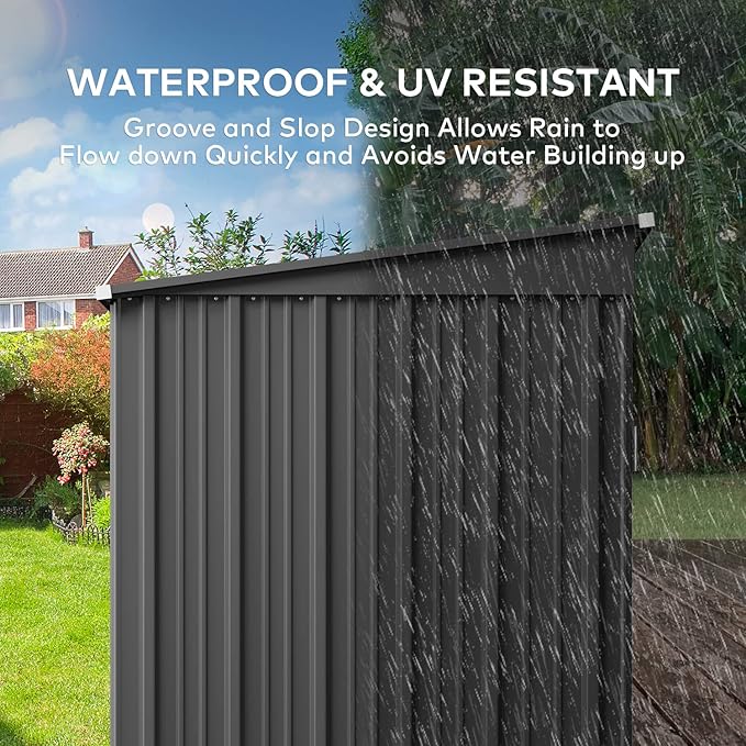 Gizoon 6' x 4' Outdoor Storage Shed - Image 6