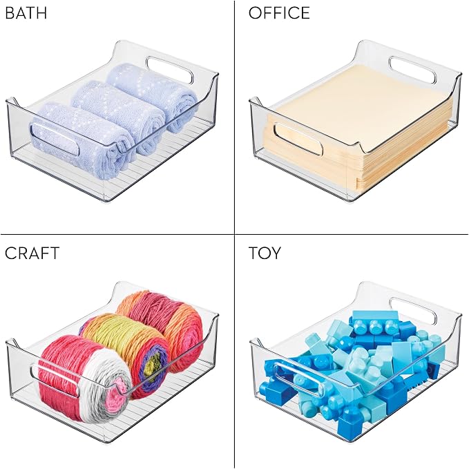 iDesign Stackable Clear Plastic Storage Bin, - Image 7