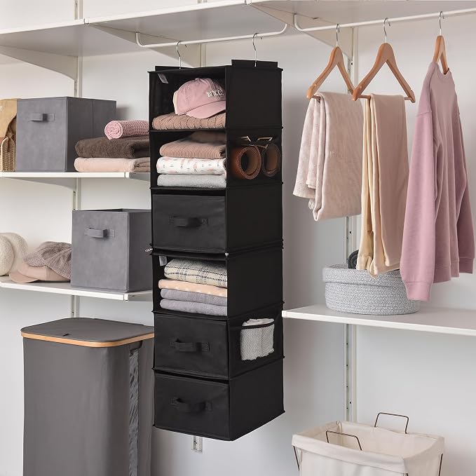 GRANNY SAYS 6-Shelf Hanging Closet Organizers and Storage, Separable to 2 Pack - Image 5