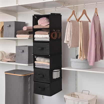 GRANNY SAYS 6-Shelf Hanging Closet Organizers and Storage, Separable to 2 Pack - Image 5