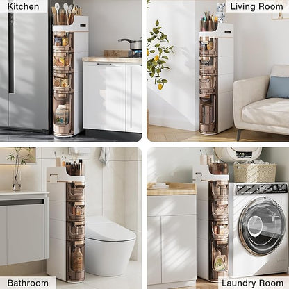 VECELO 4-Tier Slim Bathroom Storage Cabinet - Image 6