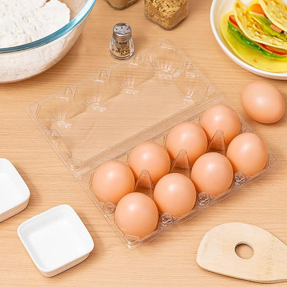 Zubebe 200 Pieces Clear Egg Cartons Plastic Egg Cartons Bulk Empty Chicken Egg - Image 3