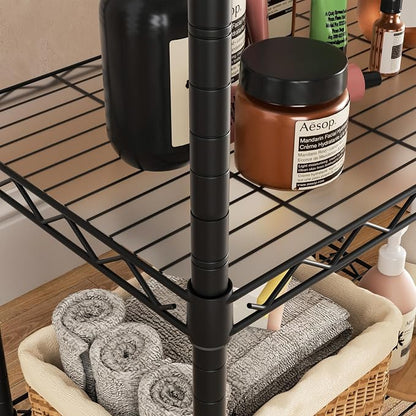 Golpart Small Shelves Storage Wire Metal Adjustable Shelf Unit - Image 5