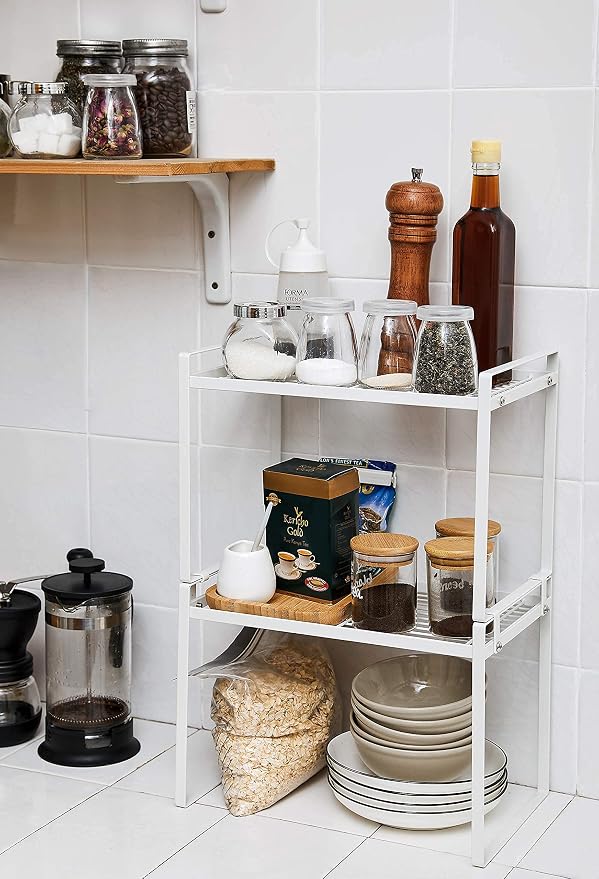 Shantton 2pk Kitchen Cabinet Shelf Counter Organizer Rack Pantry Storage - Image 7