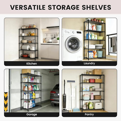 Xcity Storage Shelves, 5 Tier Heavy Duty Metal Shelving Unit, 2000 LBS - Image 7