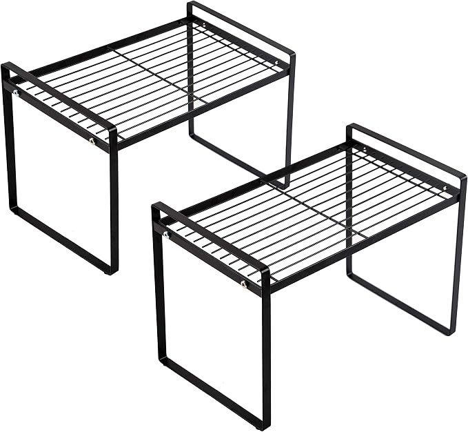 2pk Kitchen Cabinet Shelf Counter Organizer Rack Pantry Storage Bathroom by Shantton