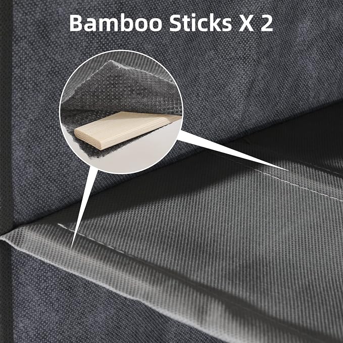 4-Shelf Hanging Closet Organizer and Storage, Collapsible Hanging Shelves - Image 4