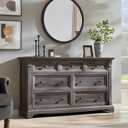T4TREAM Farmhouse 7 Drawers Dresser by T4TREAMFurniture