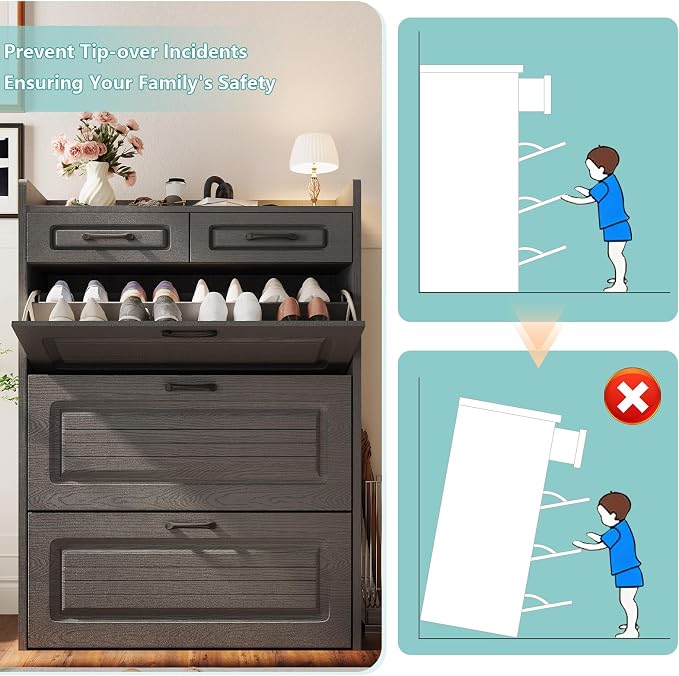 Shoe Cabinet Storage for Entryway - Image 5
