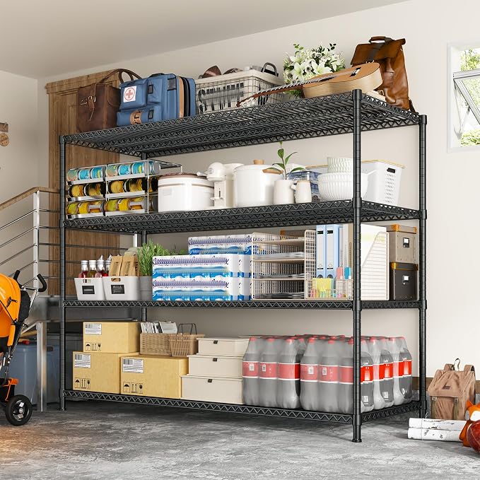 2500 LBS Storage Shelves 68.1"W Wire Shelving Unit, Garage Shelving Heavy Duty - Image 9