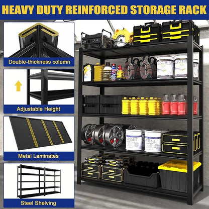 3000LBS Garage Shelving Units and Storage, Heavy Duty Shelf Rack, 5 Tier Shelves - Image 6