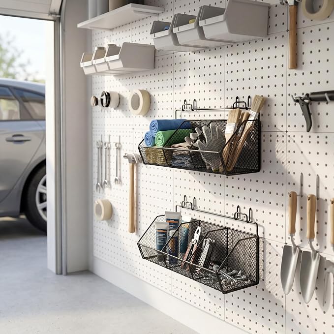 Hicarer 2 Pcs Divided Pegboard Baskets - Image 5
