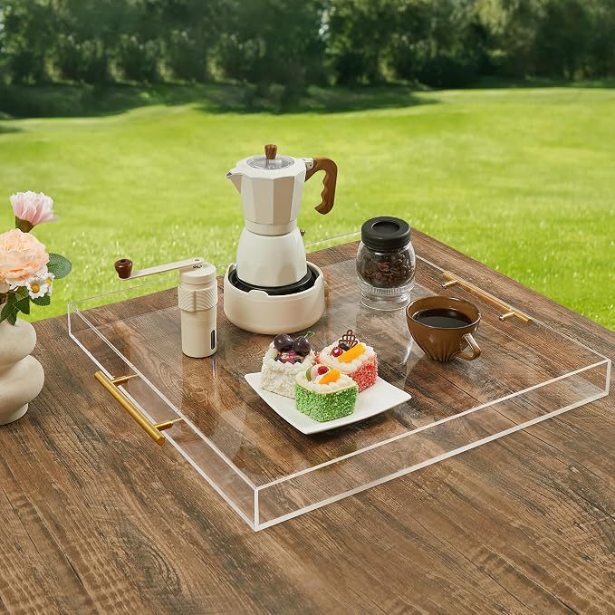 Extra Large Clear Acrylic Serving Tray - Image 6