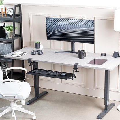 VIVO Large Clamp-on 27 x 11 inch Computer Keyboard and Mouse Tray - Image 8