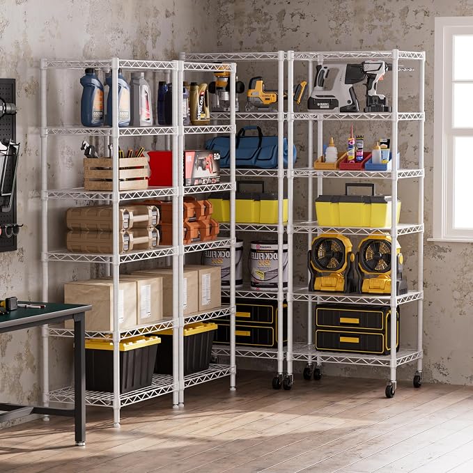 SINGAYE 6 Small Wire Shelves Kitchen Pantry Close Home Organizers and Storage - Image 7