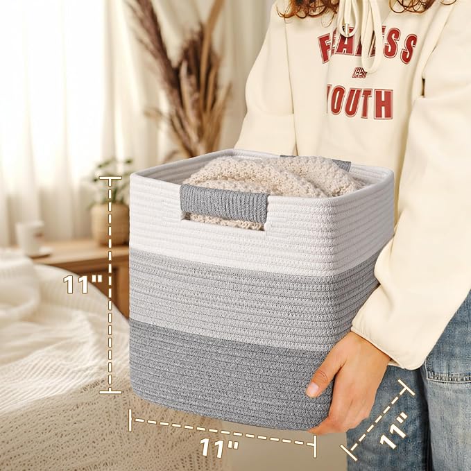 11 Inch Storage Cubes, 3 Pack Cube Storage Bins - Image 6