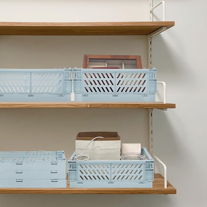 2 Pack Mini Foldable Small Plastic Baskets - Image 7