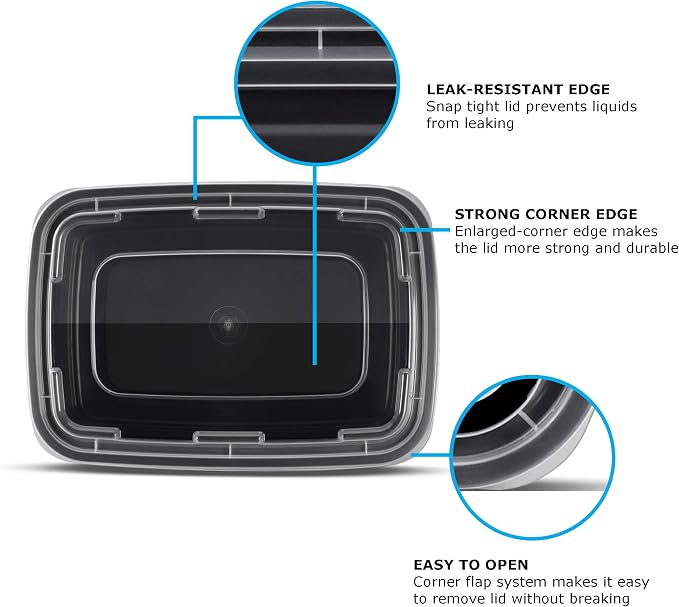 Freshware Meal Prep Containers 1 Compartment Food Storage Containers - Image 4