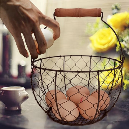 TAIANLE. Farmhouse Wire Egg Basket - Image 2
