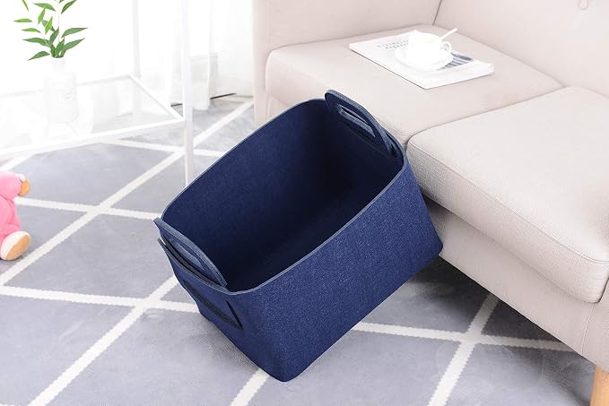 Storage Basket Felt Storage Bin Collapsible& Convenient Box Organizer - Image 2