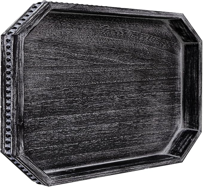 MAONAME Wood Serving Tray, Farmhouse Wooden Tray by MAONAME